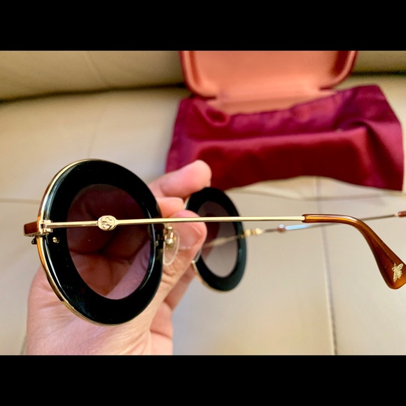 x sold xGucci round L'Aveugle Par Amour sunglasses - Picture 6 of 8